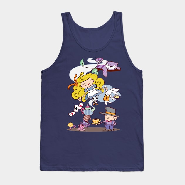 Alice in Wonderland Tank Top by ilaamen